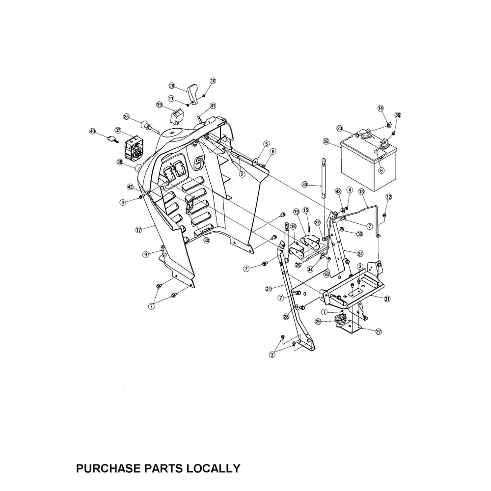 Dash Panel Diagram and Parts List for SERIES1500  Cub Cadet Lawn Tractor